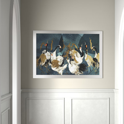Crane Love Print by Oliver Gal