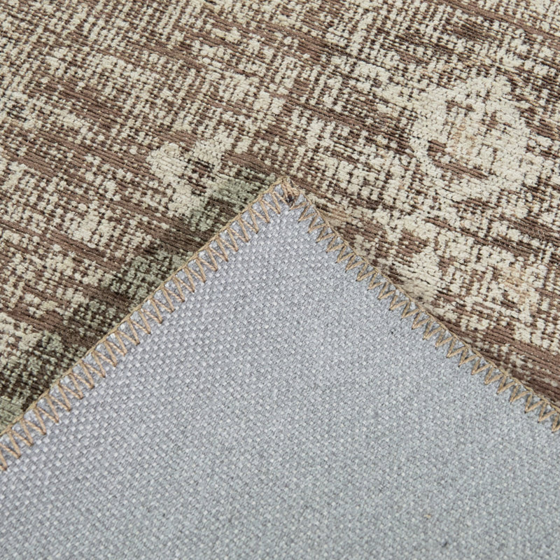 Salena Pink Oriental Distressed Area Rug, Rectangle 7'10" x 10'