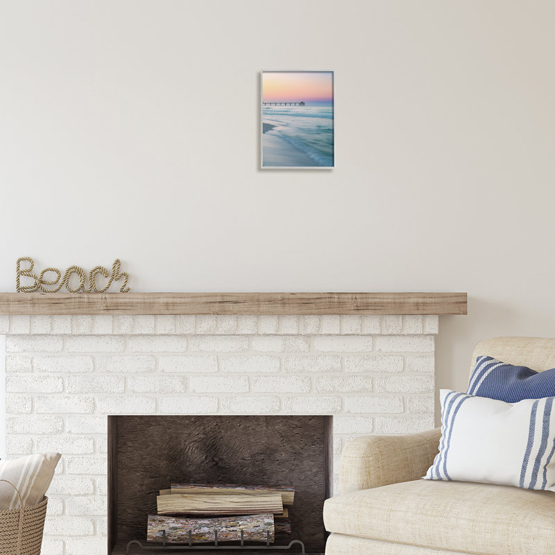 "Ba-101", "Beach Waves", photographie sur toile par Daniel Sproul, H 14 po x l 11 po x P 1,5 po, Encadré gris