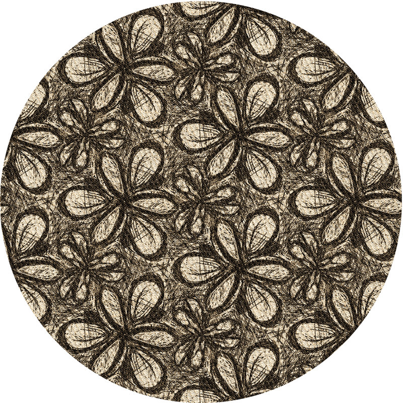 Guillory Performance Wool Floral Indoor Rug, Round 8'