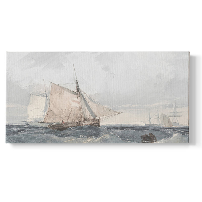 Nautical Series-CCCXXXIV- Gallery Wrapped Canvas -Ready to Hang, 16'' H x 32'' W