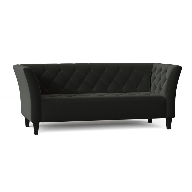 Carruth Upholstered 76'' Sofa, Bella Hunter Performance Velvet