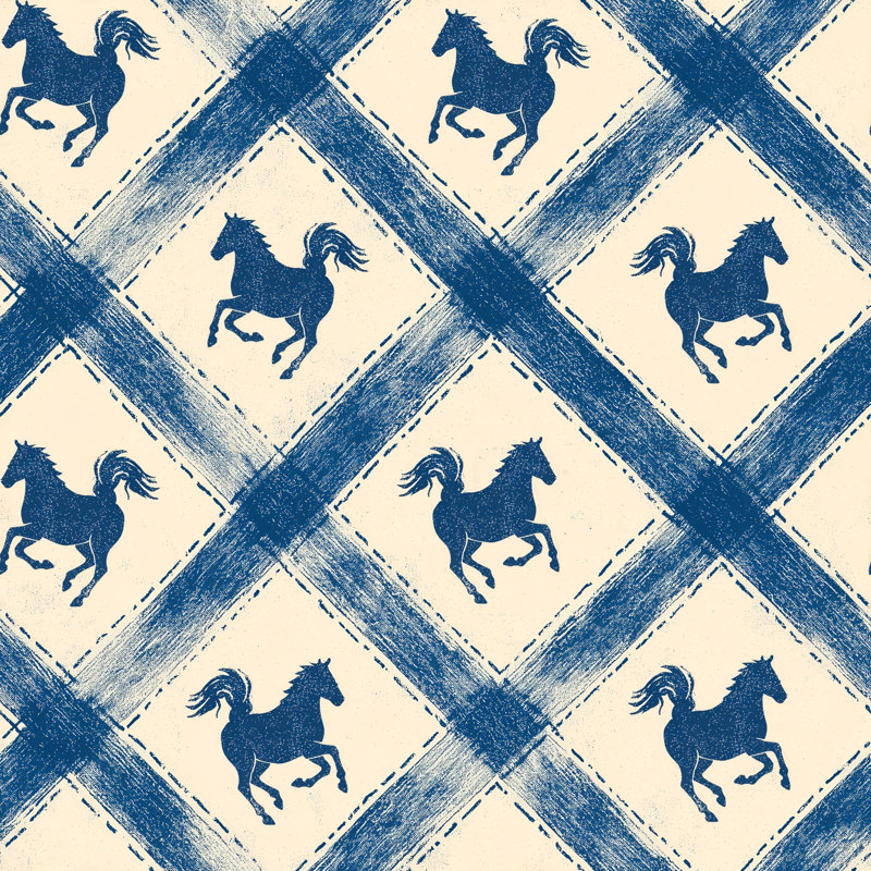 Papier peint équestre cheval Silhouettes, Non-Woven Non-Pasted