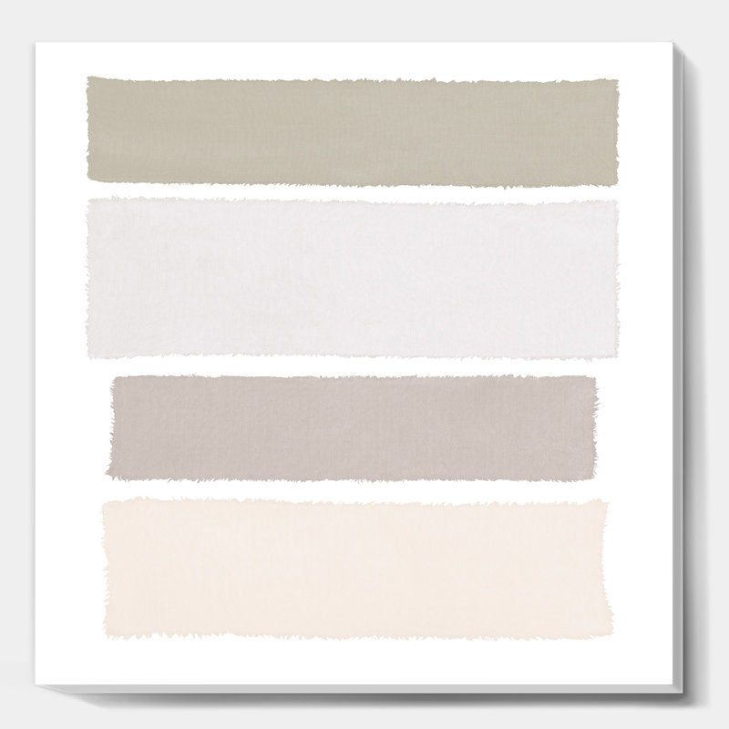 «Painted Weaving I Neutral on White Sq», reproduction d'art sur toile tendue, H 16 po x l 16 po x P 1 po