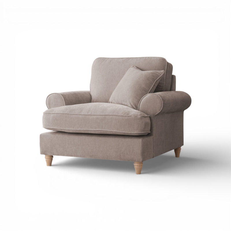 Longfellow Upholstered Armchair, Putty