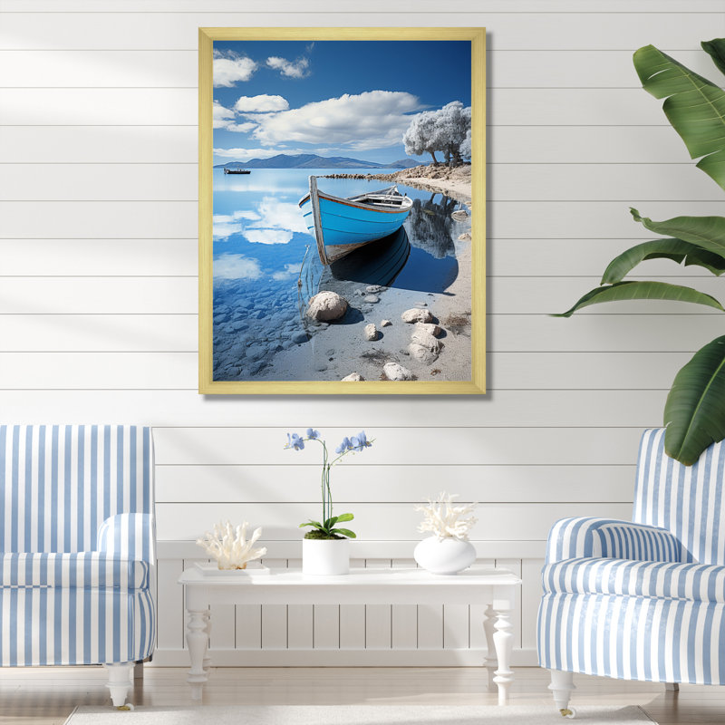Gardunio Coastal Reflections I, H 44 po x l 34 po x P 1,5 po, Encadrement doré