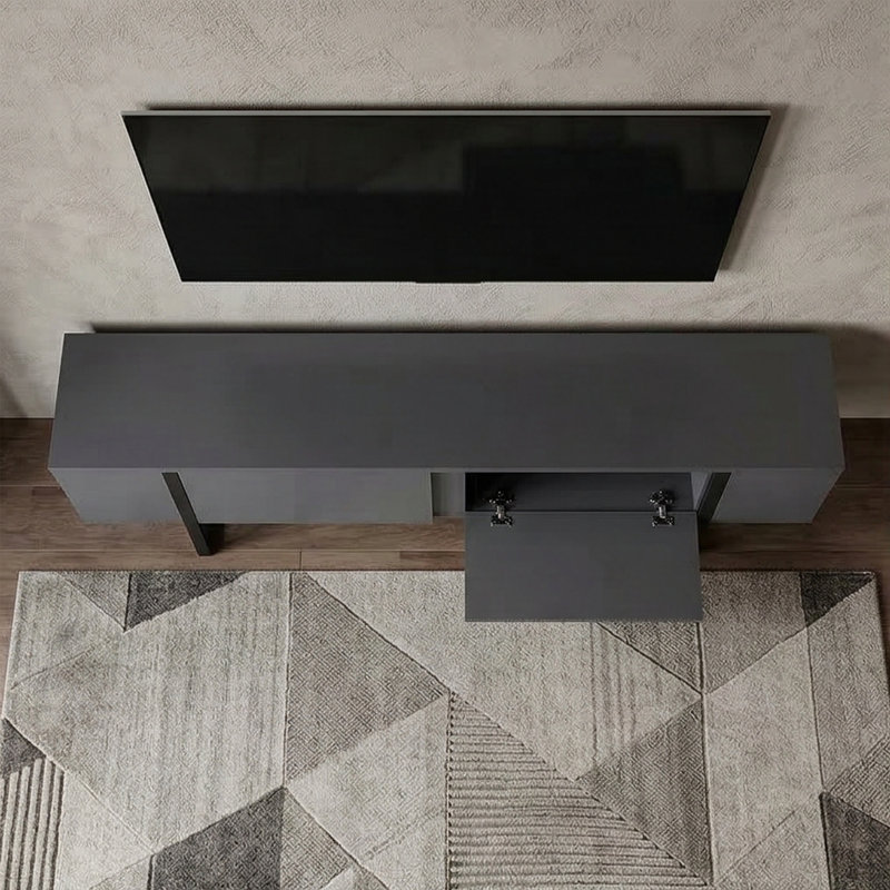 Buffet et meuble télé Elara, Anthracite / noir