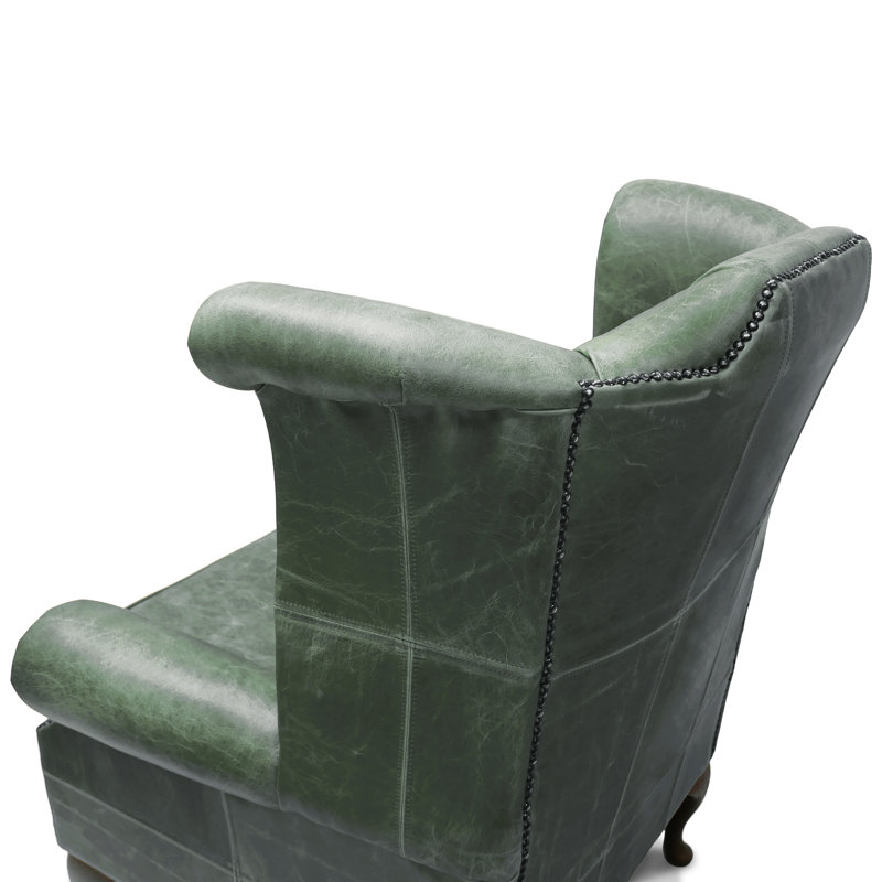 Maritschnik Upholstered Wingback Chair, Green