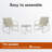 2-person Outdoor Conversation Set With Textilene Chairs & Marble-look Table - 3-piece Patio Bistro Set For Small Spaces-194141905