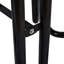 Table de pique-nique ronde en acier 46 po avec support pour parasol 46 po noir-121070755