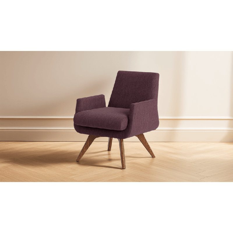 Loyd Accent Chair, Performance Weave - Aubergine