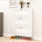 31.5"W Metal Shoe Storage Cabinet with 3 Flip Drawers