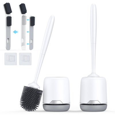 Toilet Brush, 2 Pack Toilet Brush,Silicone Toilet Bowl Brush And Holder Set With Ventilated Holder, Toilet Brush Set For Bathroom,Floor Standing & Wal -  APPLIANCES & HOMEGOODS LIQUIDATION INC., ZLB0BWHP3TKQ