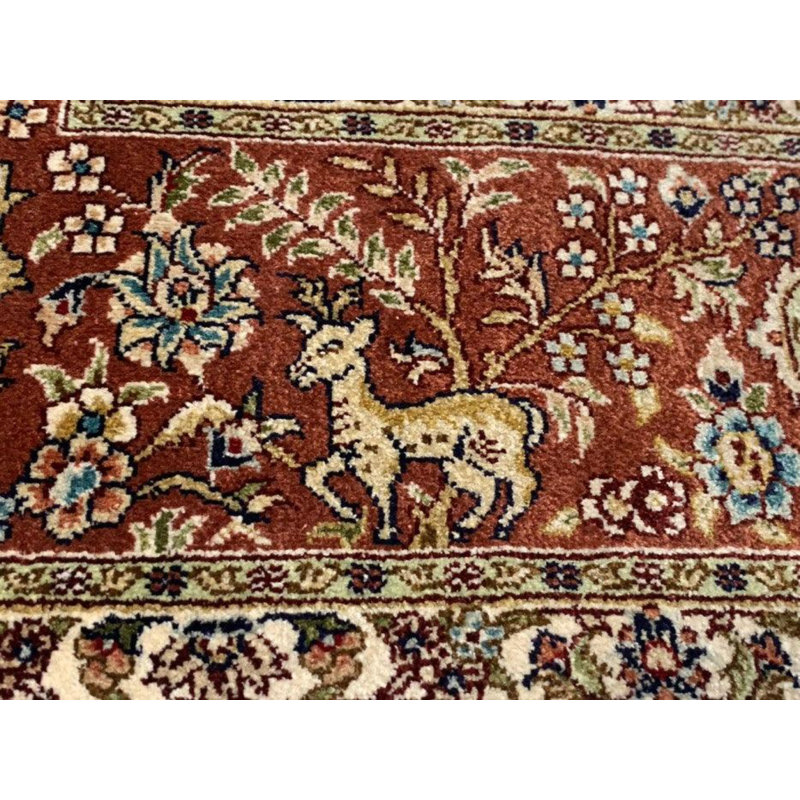 Hand Woven Cotton and Wool Oriental Area Rug