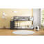 Lit simple superposé au-dessus avec 3 tablettes et 4 tiroirs, conception robuste gris-118036604-118036605