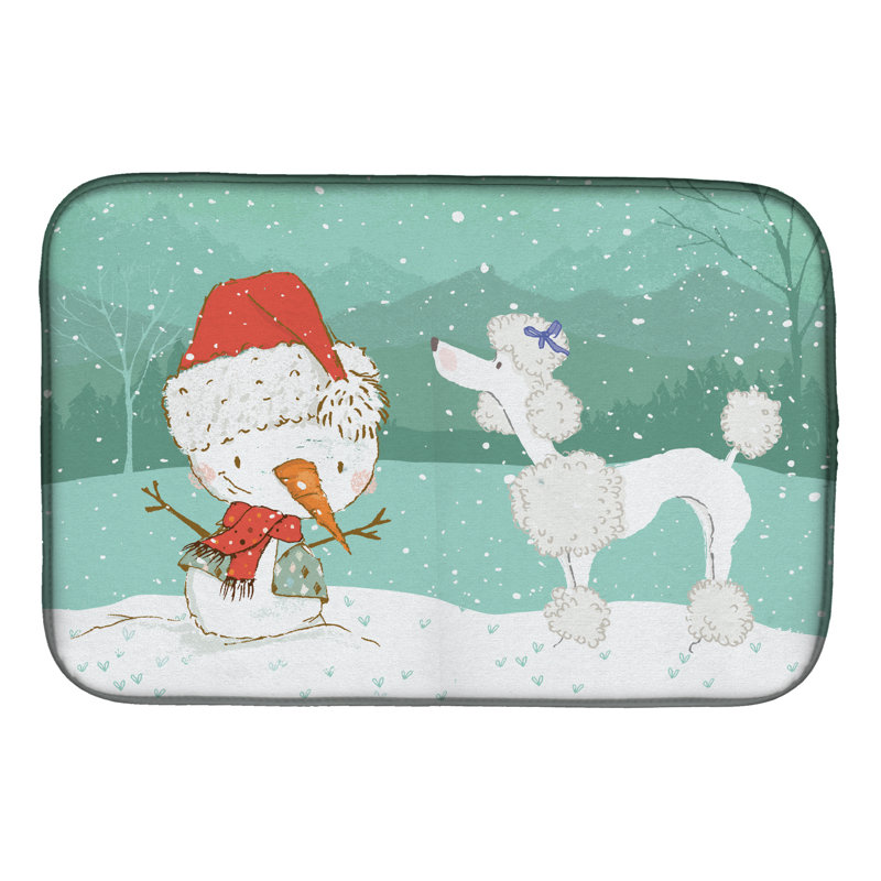 Snowman Christmas, Black Poodle
