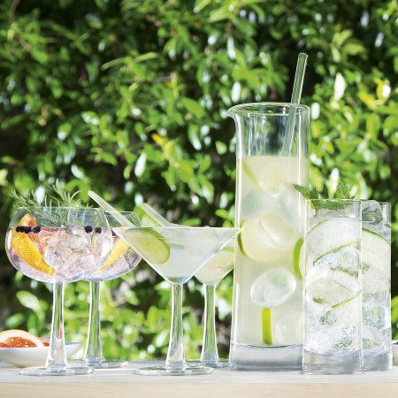 Gin Handmade Glass Highball Glass and Coupe