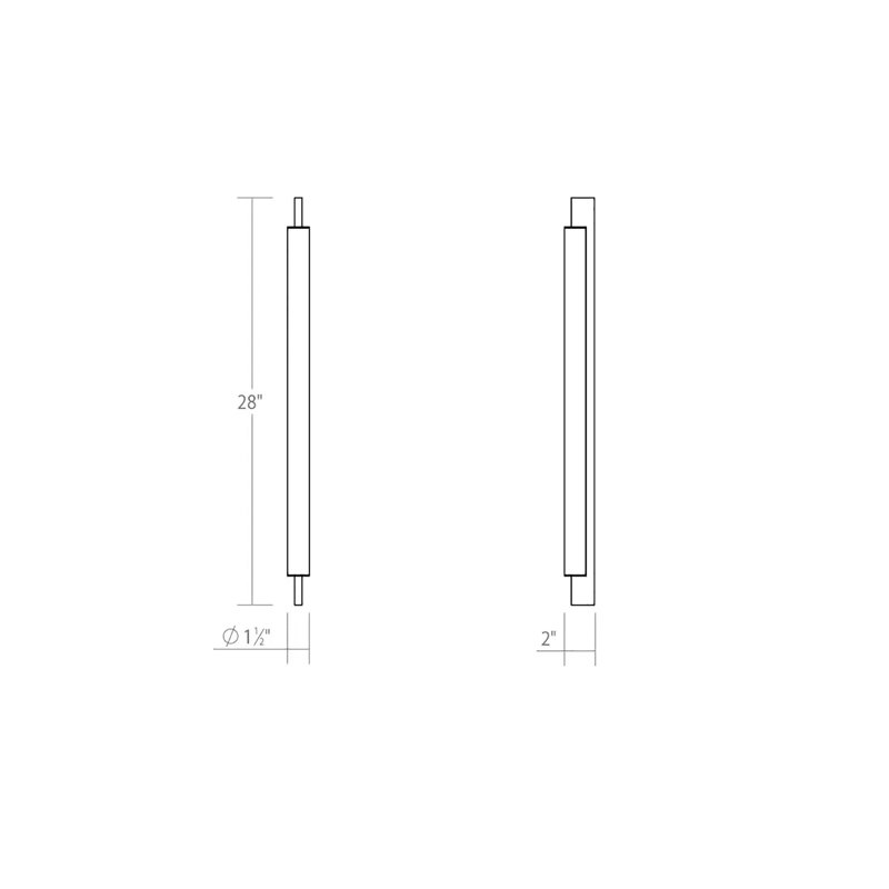 Keel™ 1 - Light LED Bath Bar, Bright Satin Aluminum, 3000K