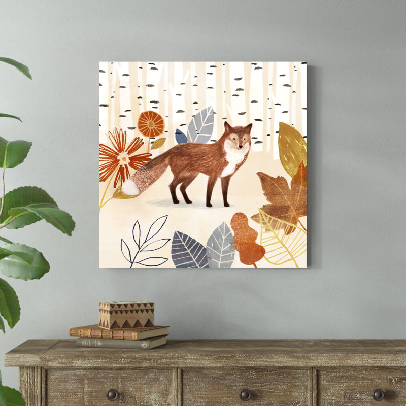 Cozy Autumn Woodland I par Victoria Borges - reproduction d'art sur toile tendue, H 12 po x l 12 po