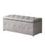 Rangement rectangulaire en lin beige rempli d'éponge résiliente de style moderne, doux et confortable pour la chambre à coucher, le salon, le balcon, 1 pièce et 2 repose-pieds