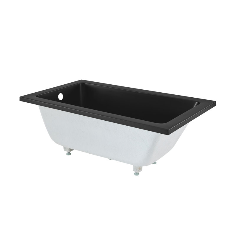 Baignoire encastrée à drain réversible 54 "x 30" Voltaire, Noir