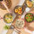 6 Piece Bohemian Print Pasta Bowl Set,32 Oz Deep Ceramic Bowls,Assorted Boho Patterns For Serving