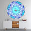 Turquoise ondulé courbes et cercles - horloge murale moderne-34140838