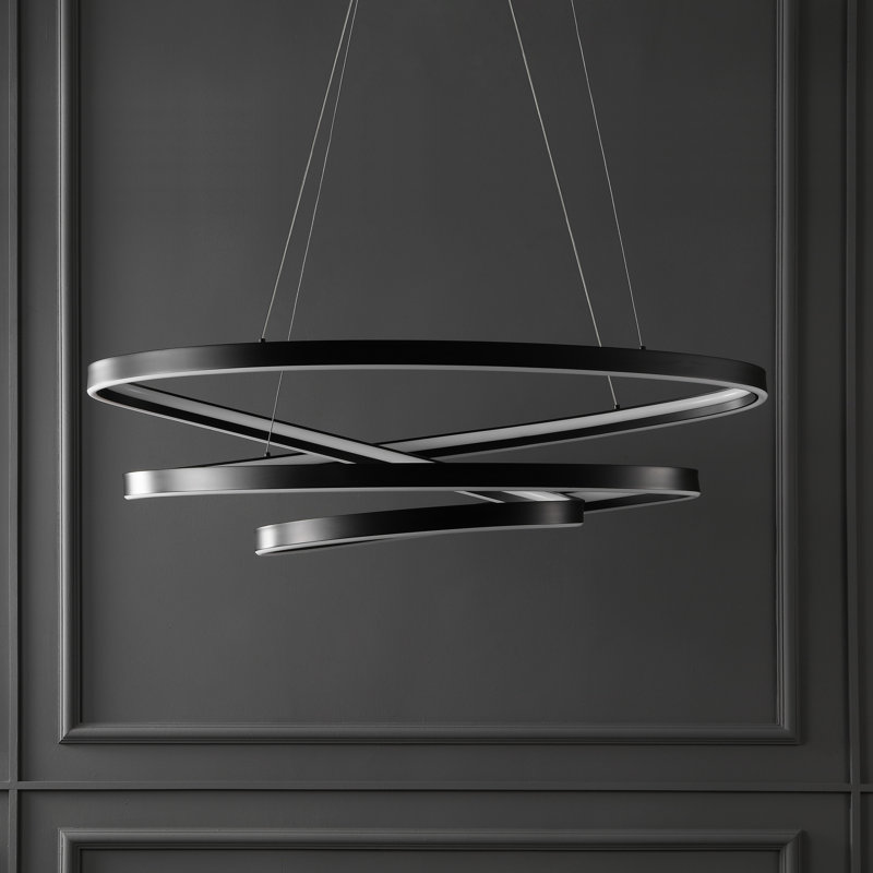 Yasmine 1 - Light LED Chandelier, Black