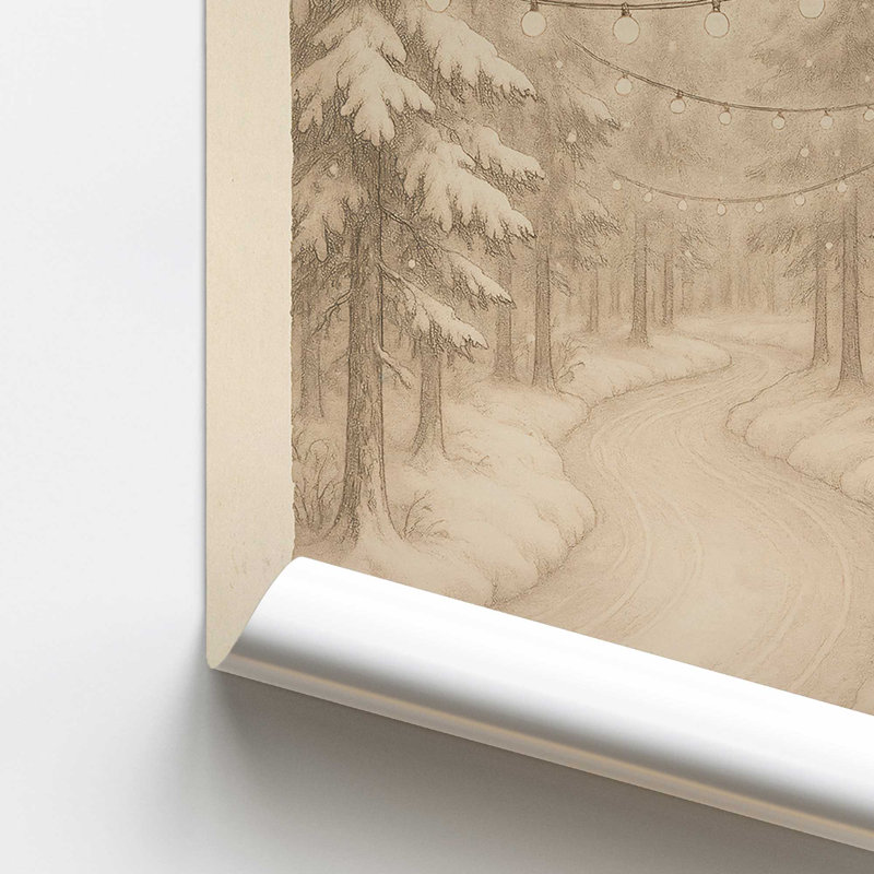 Snowfall Sketches Set of 2 Art Prints, 14" H x 22" W