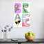 Brave Animal Letters Colorful Modern Playful Bat Bear Elephant Wildlife Wall Art Print by Carla Daly - Wrapped Canvas Print-1314607060