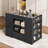 Closet Island With 12 Drawers, Wardrobe Armoire Island with Glass Top and Display Shelves, White-869953757