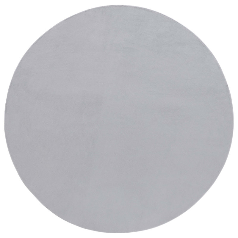 Tapis de couleur unie Raeyonna, Rond 6 pi