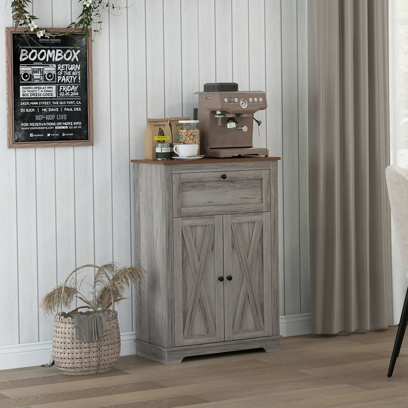 Stylish And Functional Accent Cabinet With Multiple Storage Compartments, High - Density Board For Durability And Easy - Clean Surface For Effortless Home Organization