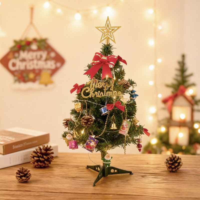 Christmas Tree with String Lights