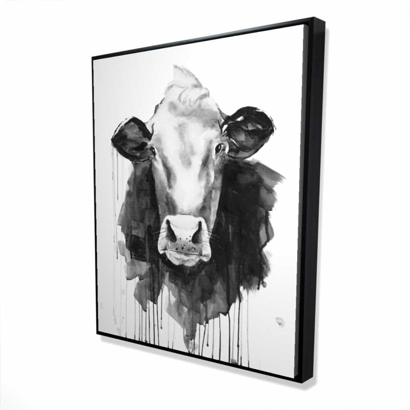 Vache - Toile encadrée pour la maison