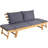 Thurso Upholstered Acacia Daybed with Mattress