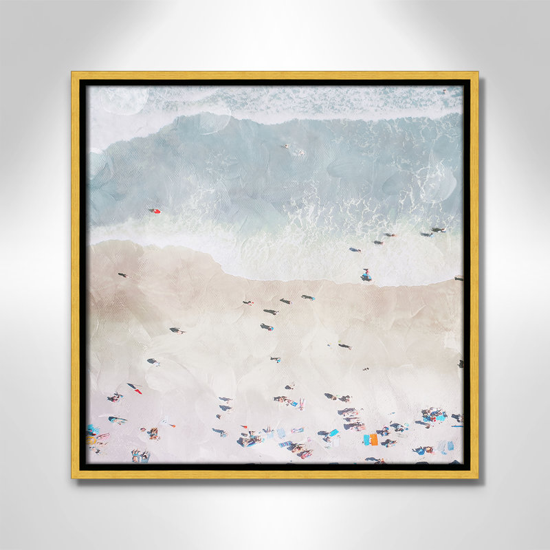 «Beaching Out I» par Milli Villa, H 17,5 po x l 17,5 po, Doré