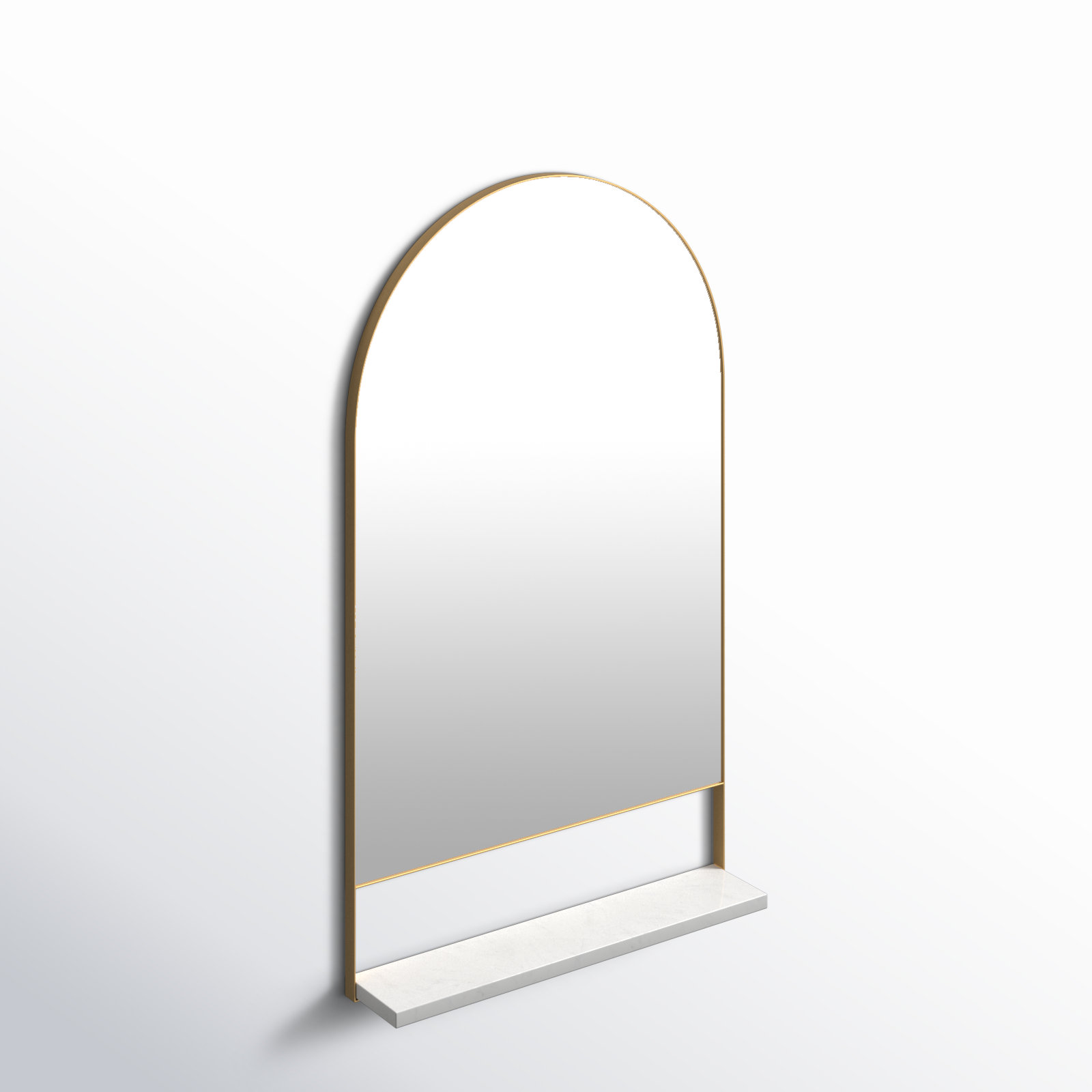 Cielo Accent Mirror, Gold/White, 34" x 20"