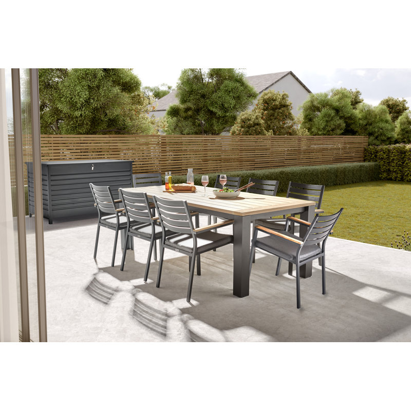Elba 87'' Rectangular 8 - Person Outdoor Dining Set with Cushions