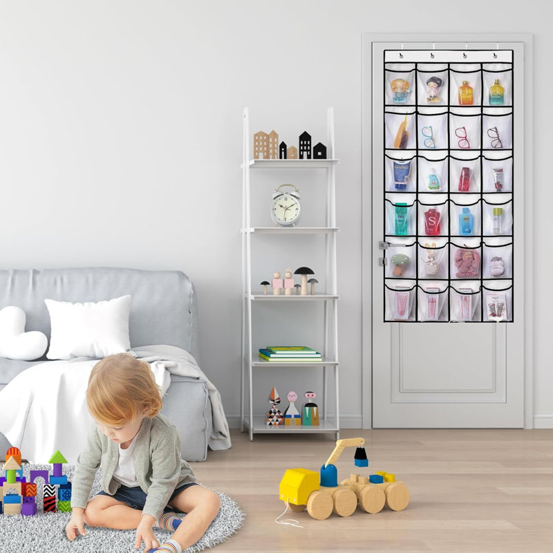 24 Pair Hanging Shoe Organizer, White