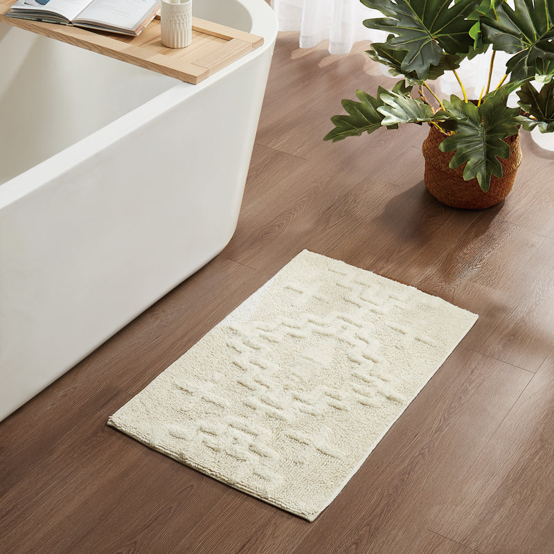 Kiva Steps Bath Rug  Ivory 21x34", Ivory, 21"W x 34"L