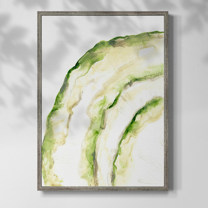 Lichen Halo I, reproduction encadrée - bois massif, H 11 po x l 9 po