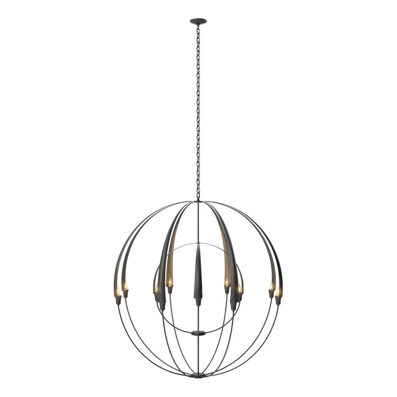 Lustre sphérique double 12 lumières Cirque, Noir
