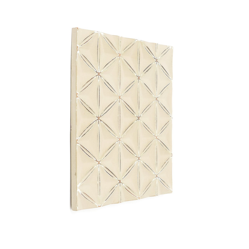 Diamonds Panel Wooden Decorative Board – Soil, Beige