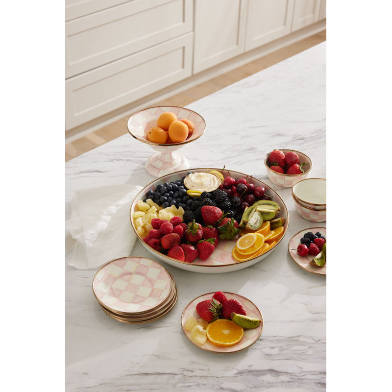 Rosy Check Appetizer Plates Set Of 4