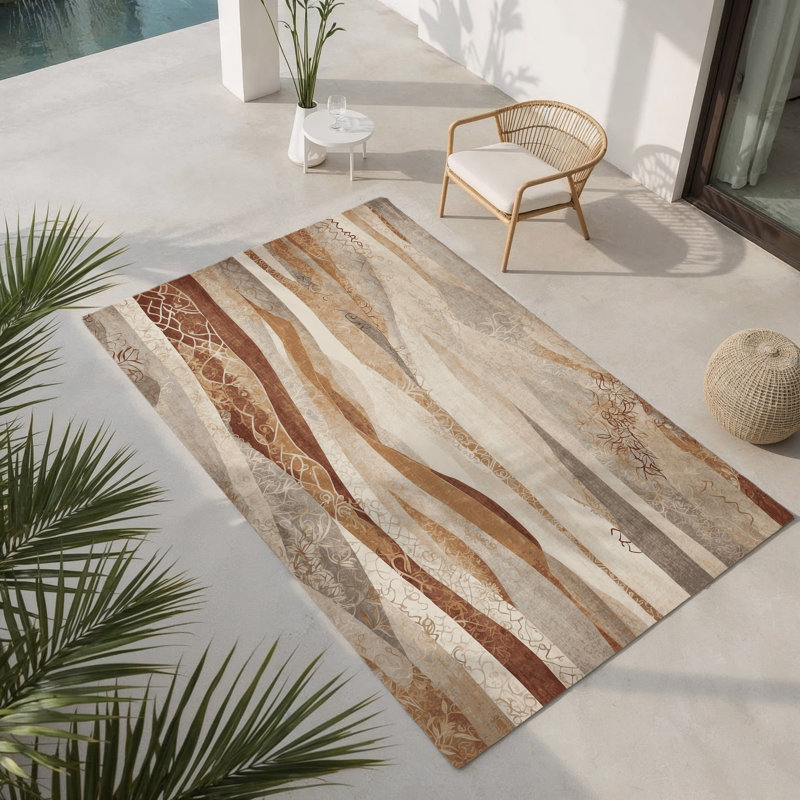 Tapis intérieur et extérieur Lunar Tides, Rectangle 9 pi x 12 pi