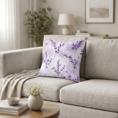 Coussin Country Farmhouse - Coussin imprimé brise de lavande