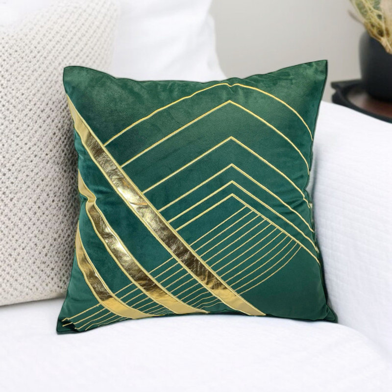 Housse de coussin en velours, Vert