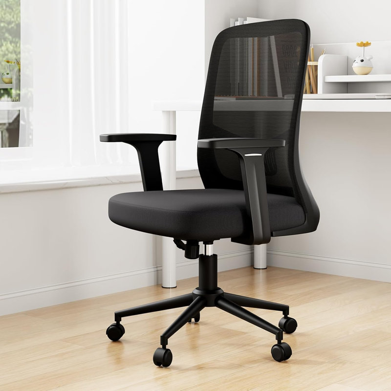 Office Chair, Black, Black