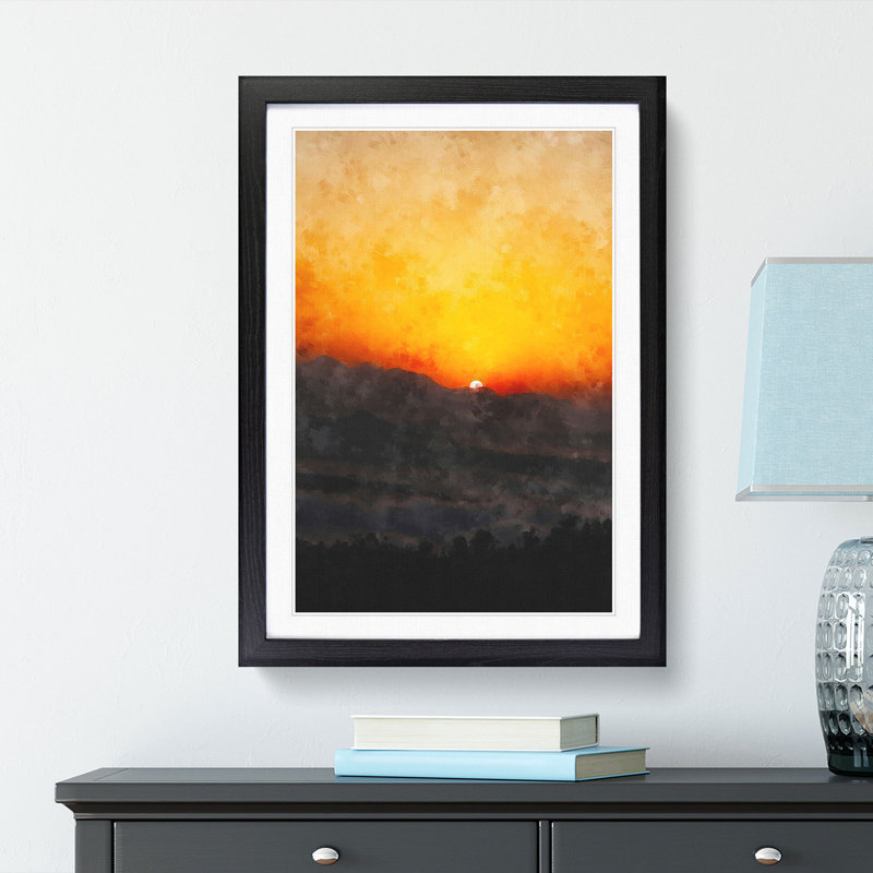 Indian Sunrise - Framed Print, Black Framed, 45cm H x 33cm W x 2cm D